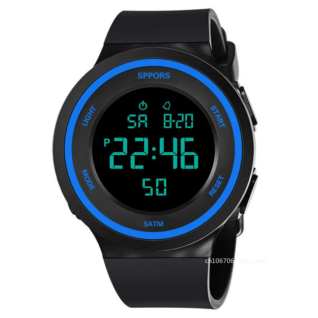 New Men Sports Watches Digital LED for Men Outdoor Waterproof Alarm Men Silicone Wrist Watch Fashion Electronic Watch Relogio