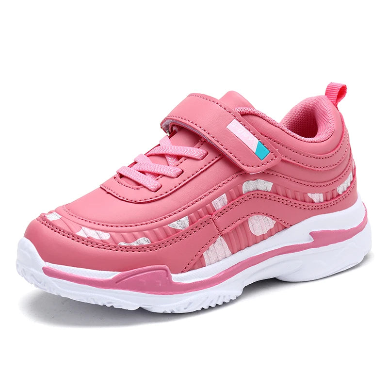 Girls Sport Shoes Waterproof Running Shoes Kids Sneakers Tenis Infantil Pink Breathable Antislip Children Shoes Chaussure Enfant