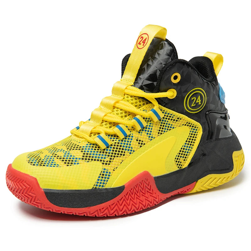 Children's Basketball Shoes Boys Girls Non-slip Sneakers Kids Ultralight Outdoor Gym Athletic Shoes Casual Basketball Trainers