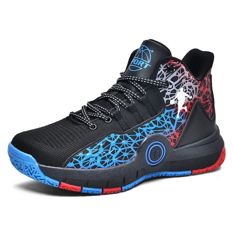 Children's Basketball Shoes Boys Girls Non-slip Sneakers Kids Ultralight Outdoor Gym Athletic Shoes Casual Basketball Trainers