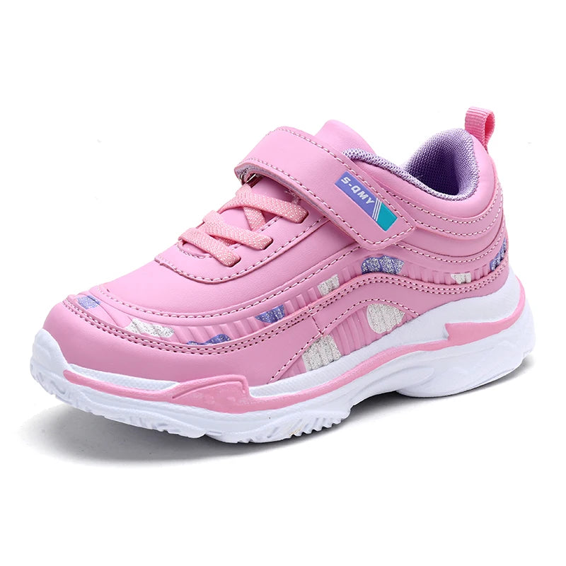 Girls Sport Shoes Waterproof Running Shoes Kids Sneakers Tenis Infantil Pink Breathable Antislip Children Shoes Chaussure Enfant